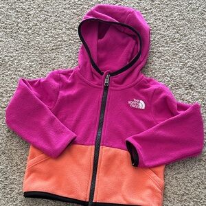 The North Face Kids' Vibrant Pink and Orange Hoodie size 2T